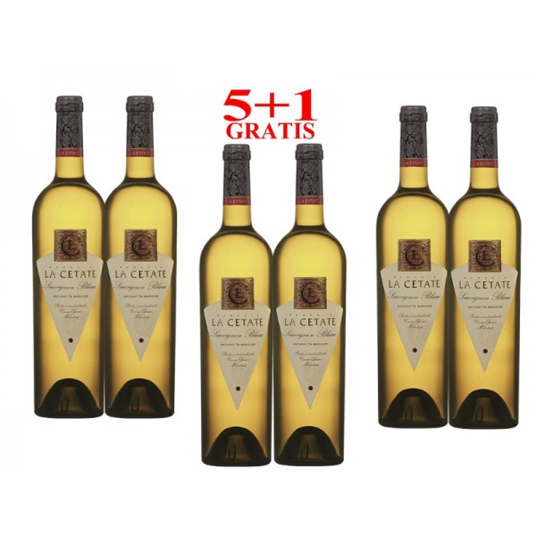 CRAMA OPRISOR  La Cetate Sauvignon Blanc  5+1 GRATIS